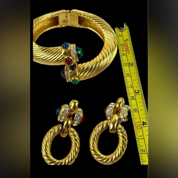 Authentic Givenchy Set Bracalet & Earrings Vintage Rare - Picture 2 of 4